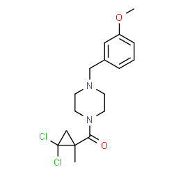 ChemSpider 2D Image | (2,2-Dichloro-1-methylcyclopropyl)[4-(3-methoxybenzyl)-1-piperazinyl]methanone | C17H22Cl2N2O2
