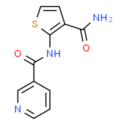 ChemSpider 2D Image | N-(3-Carbamoyl-2-thienyl)nicotinamide | C11H9N3O2S