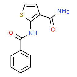 ChemSpider 2D Image | 2-(Benzoylamino)-3-thiophenecarboxamide | C12H10N2O2S