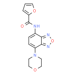 ChemSpider 2D Image | N-[7-(4-Morpholinyl)-2,1,3-benzoxadiazol-4-yl]-2-furamide | C15H14N4O4