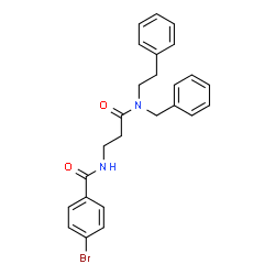 ChemSpider 2D Image | N-{3-[Benzyl(2-phenylethyl)amino]-3-oxopropyl}-4-bromobenzamide | C25H25BrN2O2