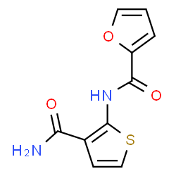 ChemSpider 2D Image | N-(3-Carbamoyl-2-thienyl)-2-furamide | C10H8N2O3S