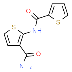 ChemSpider 2D Image | N-(3-Carbamoyl-2-thienyl)-2-thiophenecarboxamide | C10H8N2O2S2