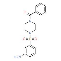 ChemSpider 2D Image | {4-[(3-Aminophenyl)sulfonyl]-1-piperazinyl}(phenyl)methanone | C17H19N3O3S