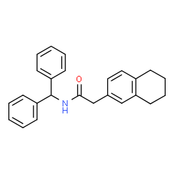 ChemSpider 2D Image | N-(Diphenylmethyl)-2-(5,6,7,8-tetrahydro-2-naphthalenyl)acetamide | C25H25NO
