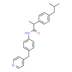 ChemSpider 2D Image | 2-(4-Isobutylphenyl)-N-[4-(4-pyridinylmethyl)phenyl]propanamide | C25H28N2O