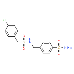 ChemSpider 2D Image | 4-({[(4-Chlorobenzyl)sulfonyl]amino}methyl)benzenesulfonamide | C14H15ClN2O4S2