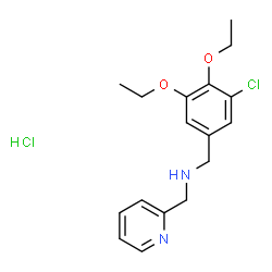 ChemSpider 2D Image | 1-(3-Chloro-4,5-diethoxyphenyl)-N-(2-pyridinylmethyl)methanamine hydrochloride (1:1) | C17H22Cl2N2O2