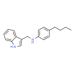 ChemSpider 2D Image | 4-Butyl-N-(1H-indol-3-ylmethyl)aniline | C19H22N2