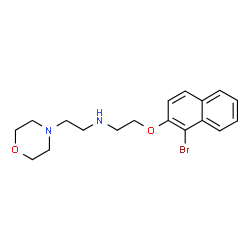 ChemSpider 2D Image | 2-[(1-Bromo-2-naphthyl)oxy]-N-[2-(4-morpholinyl)ethyl]ethanamine | C18H23BrN2O2