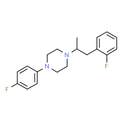 ChemSpider 2D Image | 1-(4-Fluorophenyl)-4-[1-(2-fluorophenyl)-2-propanyl]piperazine | C19H22F2N2