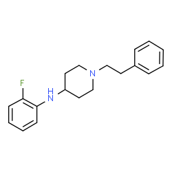 ChemSpider 2D Image | N-(2-Fluorophenyl)-1-(2-phenylethyl)-4-piperidinamine | C19H23FN2