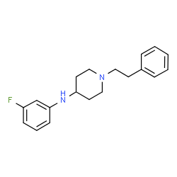 ChemSpider 2D Image | N-(3-Fluorophenyl)-1-(2-phenylethyl)-4-piperidinamine | C19H23FN2