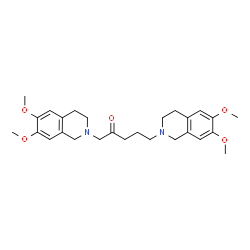 ChemSpider 2D Image | 1,5-Bis(6,7-dimethoxy-3,4-dihydro-2(1H)-isoquinolinyl)-2-pentanone | C27H36N2O5