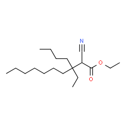 ChemSpider 2D Image | Ethyl 3-butyl-2-cyano-3-ethyldecanoate | C19H35NO2