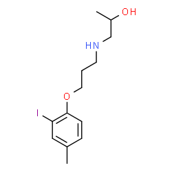 ChemSpider 2D Image | 1-{[3-(2-Iodo-4-methylphenoxy)propyl]amino}-2-propanol | C13H20INO2