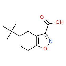 ChemSpider 2D Image | 5-tert-Butyl-4,5,6,7-tetrahydro-1,2-benzoxazole-3-carboxylic acid | C12H17NO3