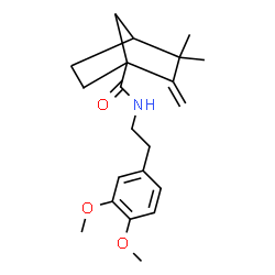 ChemSpider 2D Image | N-[2-(3,4-Dimethoxyphenyl)ethyl]-3,3-dimethyl-2-methylenebicyclo[2.2.1]heptane-1-carboxamide | C21H29NO3