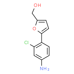 ChemSpider 2D Image | 5-(4-Amino-2-chlorophenyl)-2-furanmethanol | C11H10ClNO2