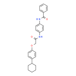 ChemSpider 2D Image | N-(4-{[(4-Cyclohexylphenoxy)acetyl]amino}phenyl)benzamide | C27H28N2O3