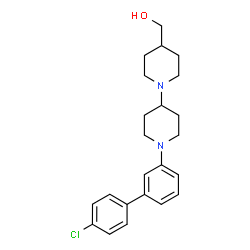ChemSpider 2D Image | [1'-(4'-Chloro-3-biphenylyl)-1,4'-bipiperidin-4-yl]methanol | C23H29ClN2O