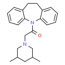 ChemSpider 2D Image | 1-(10,11-Dihydro-5H-dibenzo[b,f]azepin-5-yl)-2-(3,5-dimethyl-1-piperidinyl)ethanone | C23H28N2O