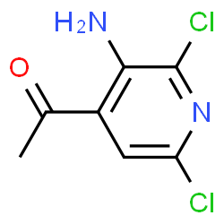 ChemSpider 2D Image | 1-(3-Amino-2,6-dichloro-4-pyridinyl)ethanone | C7H6Cl2N2O