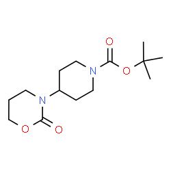 ChemSpider 2D Image | 2-Methyl-2-propanyl 4-(2-oxo-1,3-oxazinan-3-yl)-1-piperidinecarboxylate | C14H24N2O4