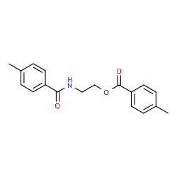 ChemSpider 2D Image | 2-[(4-Methylbenzoyl)amino]ethyl 4-methylbenzoate | C18H19NO3