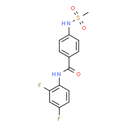 ChemSpider 2D Image | N-(2,4-Difluorophenyl)-4-[(methylsulfonyl)amino]benzamide | C14H12F2N2O3S