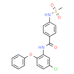 ChemSpider 2D Image | N-(5-Chloro-2-phenoxyphenyl)-4-[(methylsulfonyl)amino]benzamide | C20H17ClN2O4S