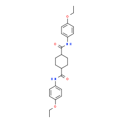 ChemSpider 2D Image | N,N'-Bis(4-ethoxyphenyl)-1,4-cyclohexanedicarboxamide | C24H30N2O4