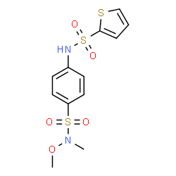 ChemSpider 2D Image | N-{4-[Methoxy(methyl)sulfamoyl]phenyl}-2-thiophenesulfonamide | C12H14N2O5S3