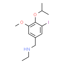 ChemSpider 2D Image | N-(3-Iodo-4-isopropoxy-5-methoxybenzyl)ethanamine | C13H20INO2