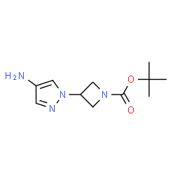 ChemSpider 2D Image | 4-Amino-1-(1-Boc-azetidin-3-yl)-1H-pyrazole | C11H18N4O2