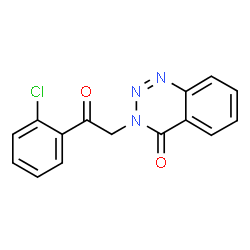 ChemSpider 2D Image | 3-[2-(2-Chlorophenyl)-2-oxoethyl]-1,2,3-benzotriazin-4(3H)-one | C15H10ClN3O2