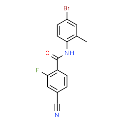 ChemSpider 2D Image | N-(4-Bromo-2-methylphenyl)-4-cyano-2-fluorobenzamide | C15H10BrFN2O