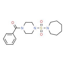 ChemSpider 2D Image | [4-(1-Azepanylsulfonyl)-1-piperazinyl](phenyl)methanone | C17H25N3O3S