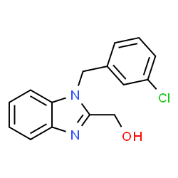 ChemSpider 2D Image | [1-(3-Chlorobenzyl)-1H-benzimidazol-2-yl]methanol | C15H13ClN2O