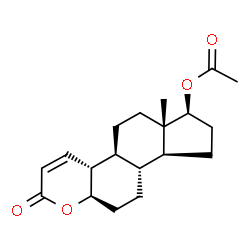 ChemSpider 2D Image | 17?-hydroxy-4-oxa-5?-estr-1-en-3-one acetate | C19H26O4