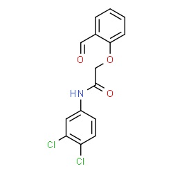 ChemSpider 2D Image | N-(3,4-Dichlorophenyl)-2-(2-formylphenoxy)acetamide | C15H11Cl2NO3