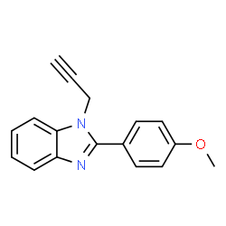 ChemSpider 2D Image | 2-(4-Methoxy-phenyl)-1-prop-2-ynyl-1H-benzoimidazole | C17H14N2O