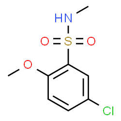 ChemSpider 2D Image | 5-Chloro-2-methoxy-N-methylbenzenesulfonamide | C8H10ClNO3S
