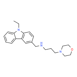 ChemSpider 2D Image | (9-Ethyl-9H-carbazol-3-ylmethyl)-(3-morpholin-4-yl-propyl)-amine | C22H29N3O