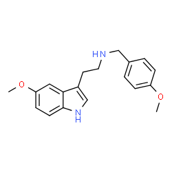ChemSpider 2D Image | 2-(5-methoxy-1H-indol-3-yl)-N-(4-methoxybenzyl)ethanamine | C19H22N2O2