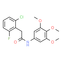 ChemSpider 2D Image | 2-(2-Chloro-6-fluorophenyl)-N-(3,4,5-trimethoxyphenyl)acetamide | C17H17ClFNO4