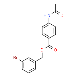 ChemSpider 2D Image | 3-Bromobenzyl 4-acetamidobenzoate | C16H14BrNO3
