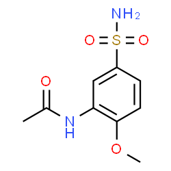 ChemSpider 2D Image | N-(2-Methoxy-5-sulfamoylphenyl)acetamide | C9H12N2O4S