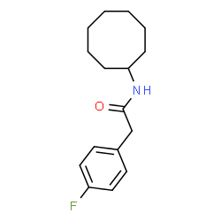 ChemSpider 2D Image | N-Cyclooctyl-2-(4-fluorophenyl)acetamide | C16H22FNO