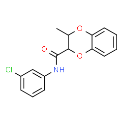 ChemSpider 2D Image | N-(3-Chlorophenyl)-3-methyl-2,3-dihydro-1,4-benzodioxine-2-carboxamide | C16H14ClNO3